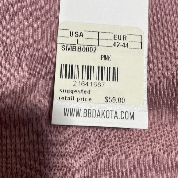 dusty pink cinched tee shirt dress adjustable sides bodycon BB DAKOTA NWT L or S - Picture 7 of 11